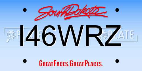I46WRZ South Dakota License Plate