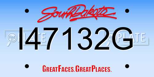 I47132G South Dakota License Plate
