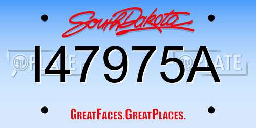I47975A South Dakota License Plate