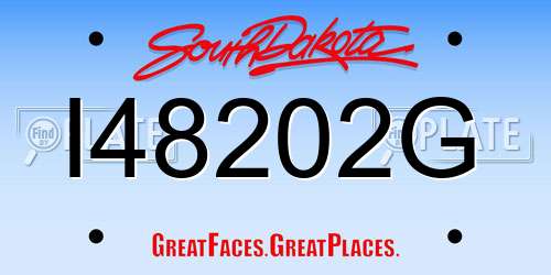 I48202G South Dakota License Plate