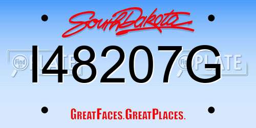 I48207G South Dakota License Plate