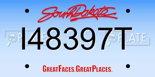 I48397T South Dakota License Plate