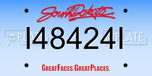 I48424I South Dakota License Plate