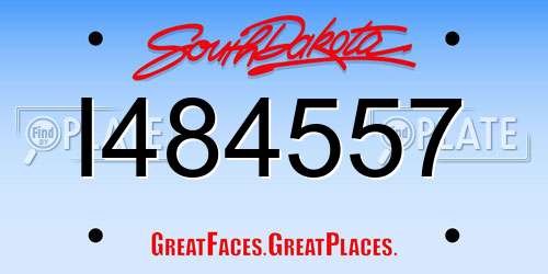 I484557 South Dakota License Plate