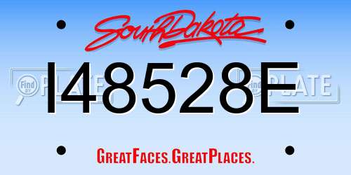 I48528E South Dakota License Plate