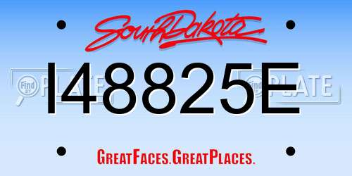 I48825E South Dakota License Plate