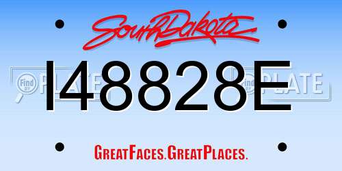 I48828E South Dakota License Plate