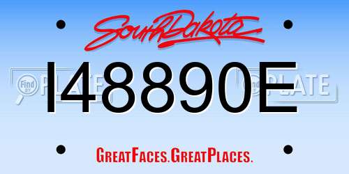I48890E South Dakota License Plate