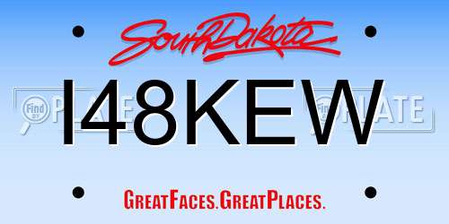 I48KEW South Dakota License Plate