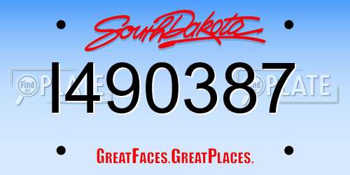I490387 South Dakota License Plate