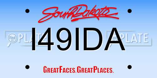 I49IDA South Dakota License Plate
