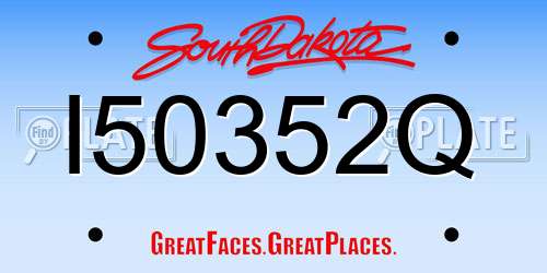I50352Q South Dakota License Plate