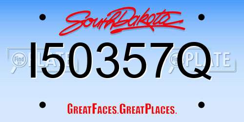 I50357Q South Dakota License Plate