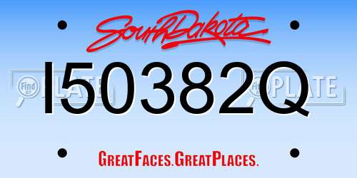 I50382Q South Dakota License Plate