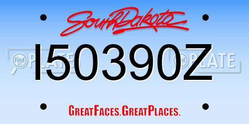 I50390Z South Dakota License Plate