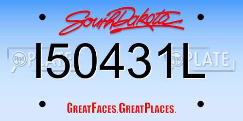 I50431L South Dakota License Plate
