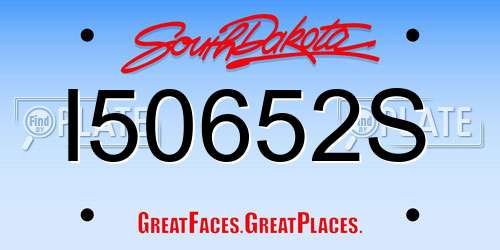 I50652S South Dakota License Plate