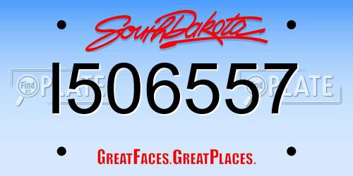 I506557 South Dakota License Plate