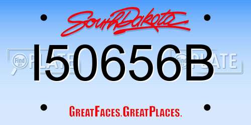 I50656B South Dakota License Plate