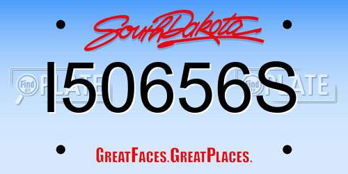 I50656S South Dakota License Plate