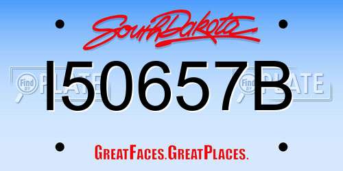 I50657B South Dakota License Plate