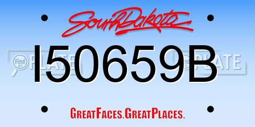 I50659B South Dakota License Plate