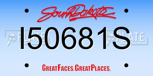 I50681S South Dakota License Plate