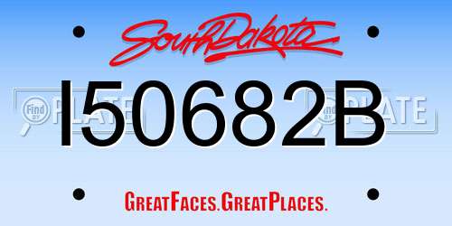 I50682B South Dakota License Plate