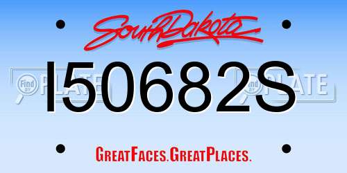 I50682S South Dakota License Plate