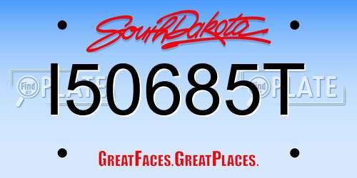 I50685T South Dakota License Plate