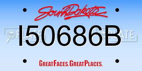 I50686B South Dakota License Plate