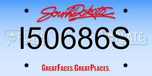 I50686S South Dakota License Plate