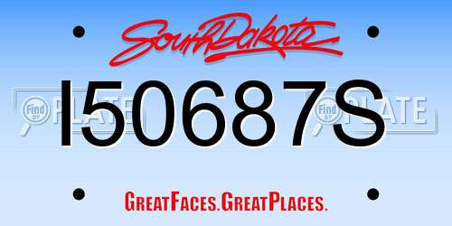I50687S South Dakota License Plate