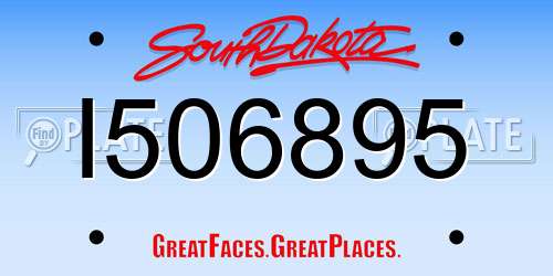 I506895 South Dakota License Plate