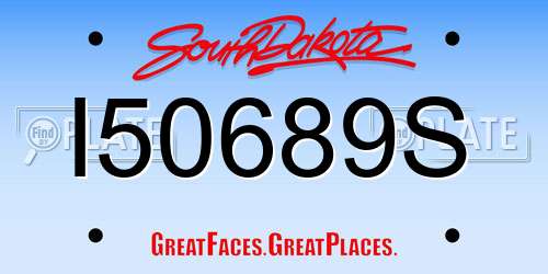 I50689S South Dakota License Plate