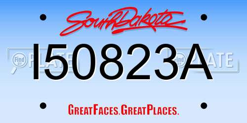 I50823A South Dakota License Plate