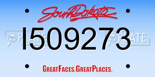 I509273 South Dakota License Plate