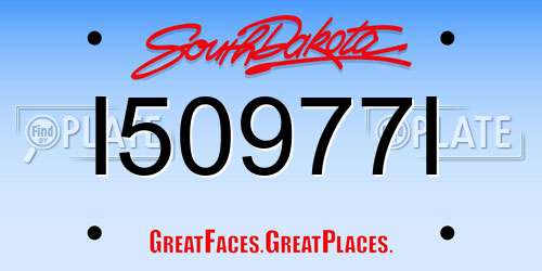 I50977I South Dakota License Plate