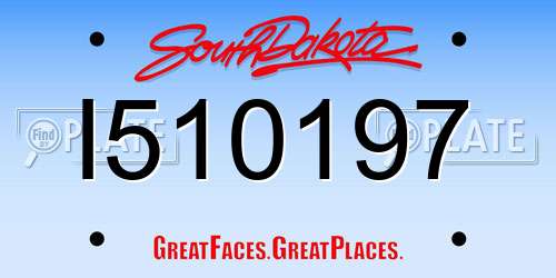 I510197 South Dakota License Plate