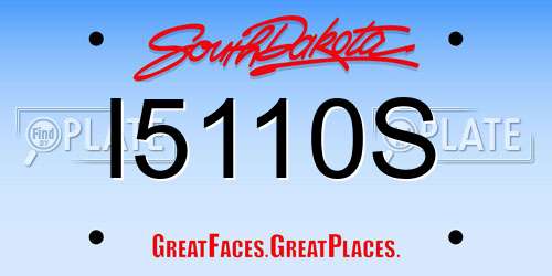 I5110S South Dakota License Plate