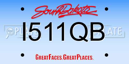 I511QB South Dakota License Plate