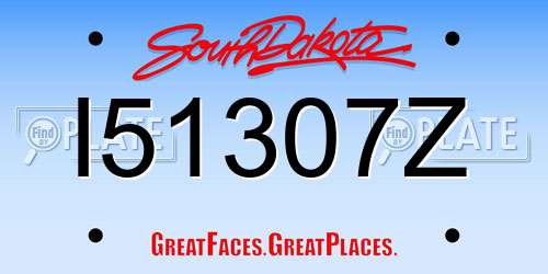 I51307Z South Dakota License Plate
