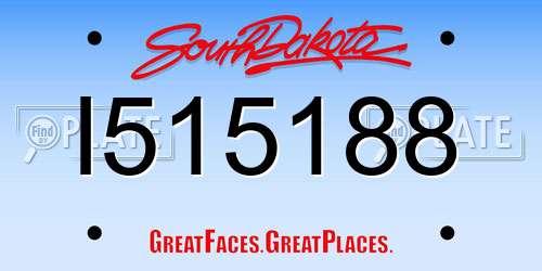 I515188 South Dakota License Plate