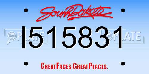 I515831 South Dakota License Plate