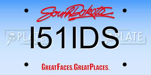 I51IDS South Dakota License Plate