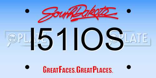 I51IOS South Dakota License Plate