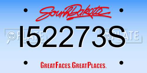 I52273S South Dakota License Plate