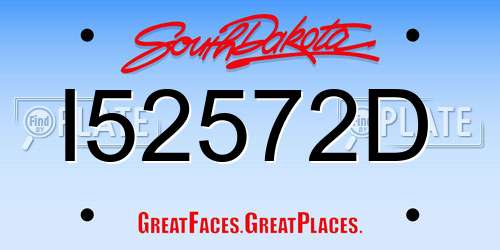 I52572D South Dakota License Plate