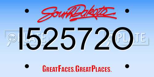 I52572O South Dakota License Plate
