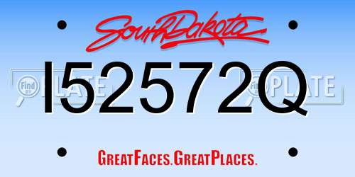 I52572Q South Dakota License Plate